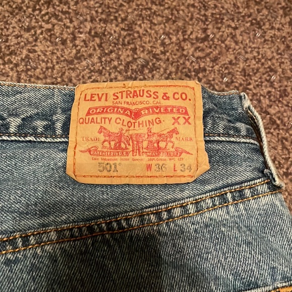 LEVI’S 501 Excellent condition 36x33.5 - Picture 2 of 6